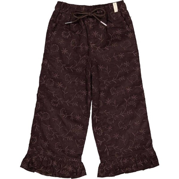 LEVV broek flowers Doris flowers dark taupe