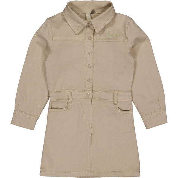 LEVV denim stretch jurkje beige Damaris