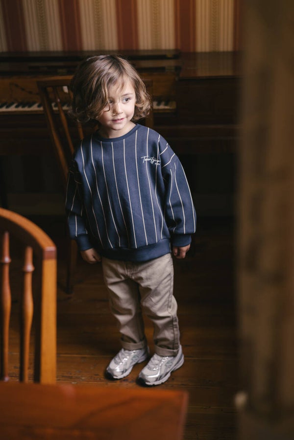 LEVV sweater navy stripes Day