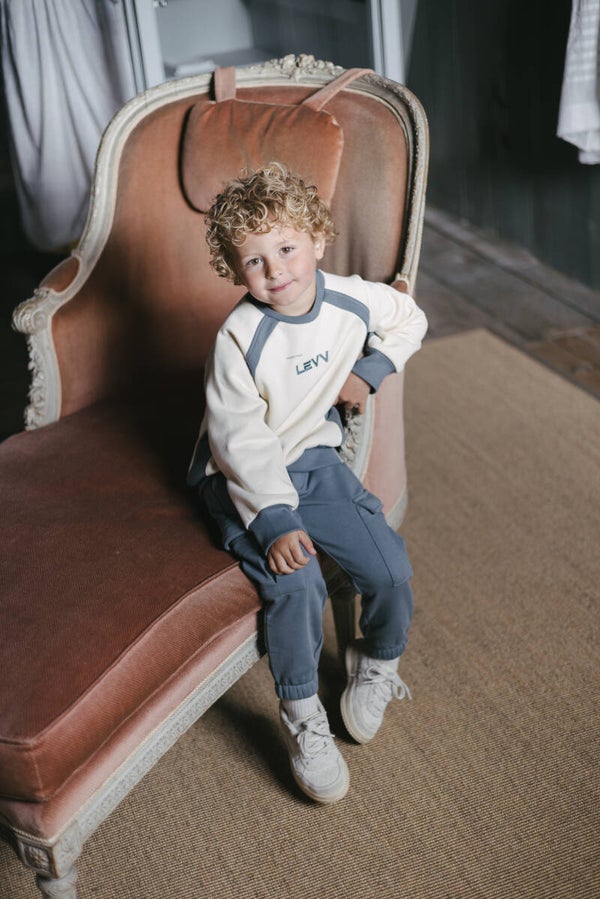 LEVV sweater Deacon steel blue
