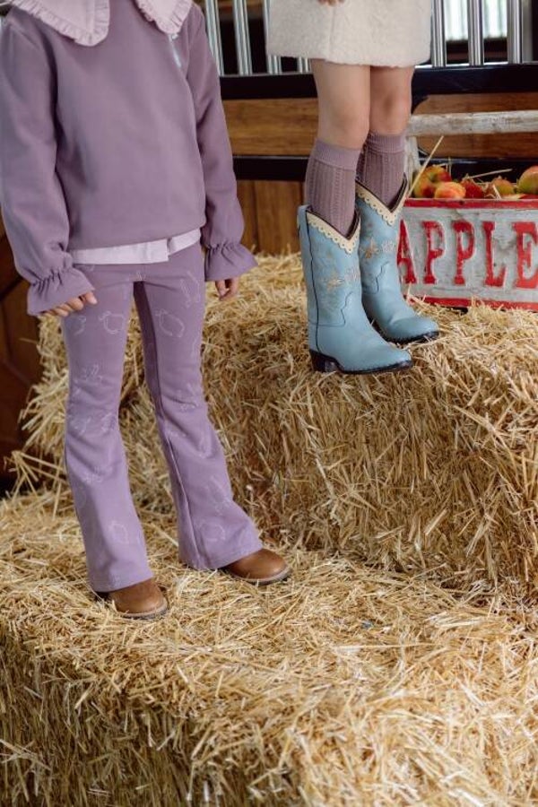 Levv x Ann Dominique strikjes broek mauve