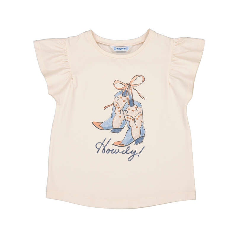 Mayoral zomer 2026 meisjes T-shirt howdy boots