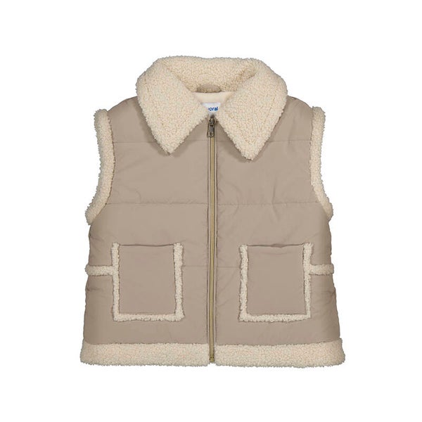 Mayoral winter 2026 meisjes lammy bodywarmer taupe