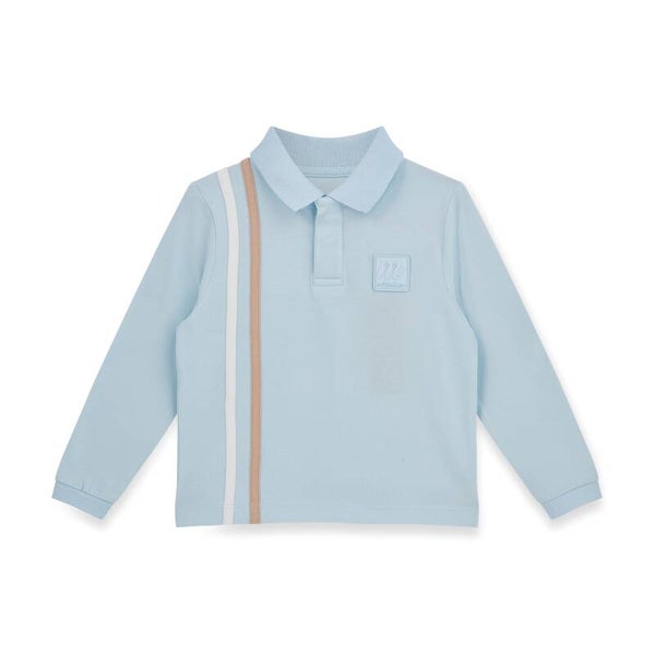 Mitch & Son Sawyer polo longsleeve sky blue