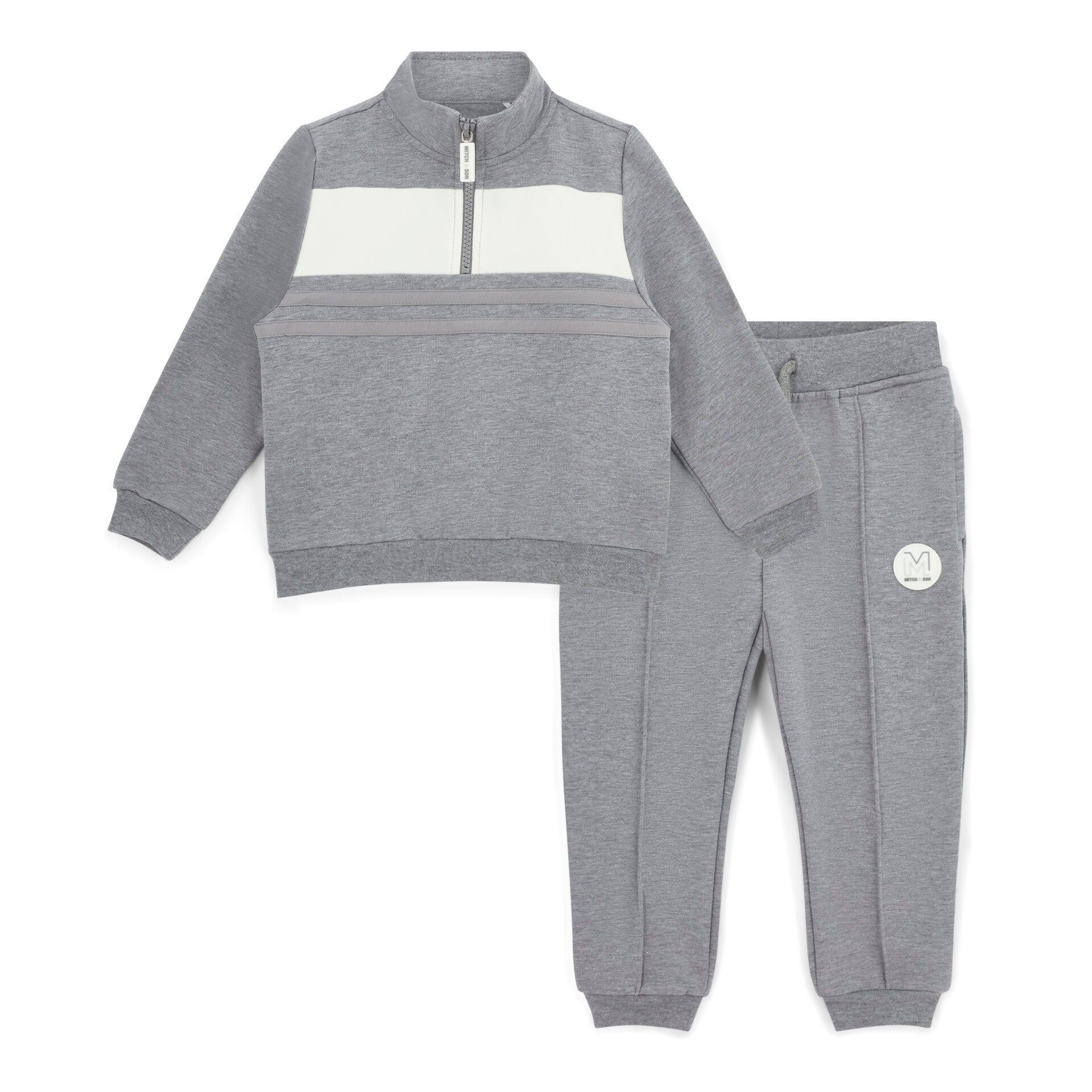 Mitch & Son TYLER tracksuit grey met rits