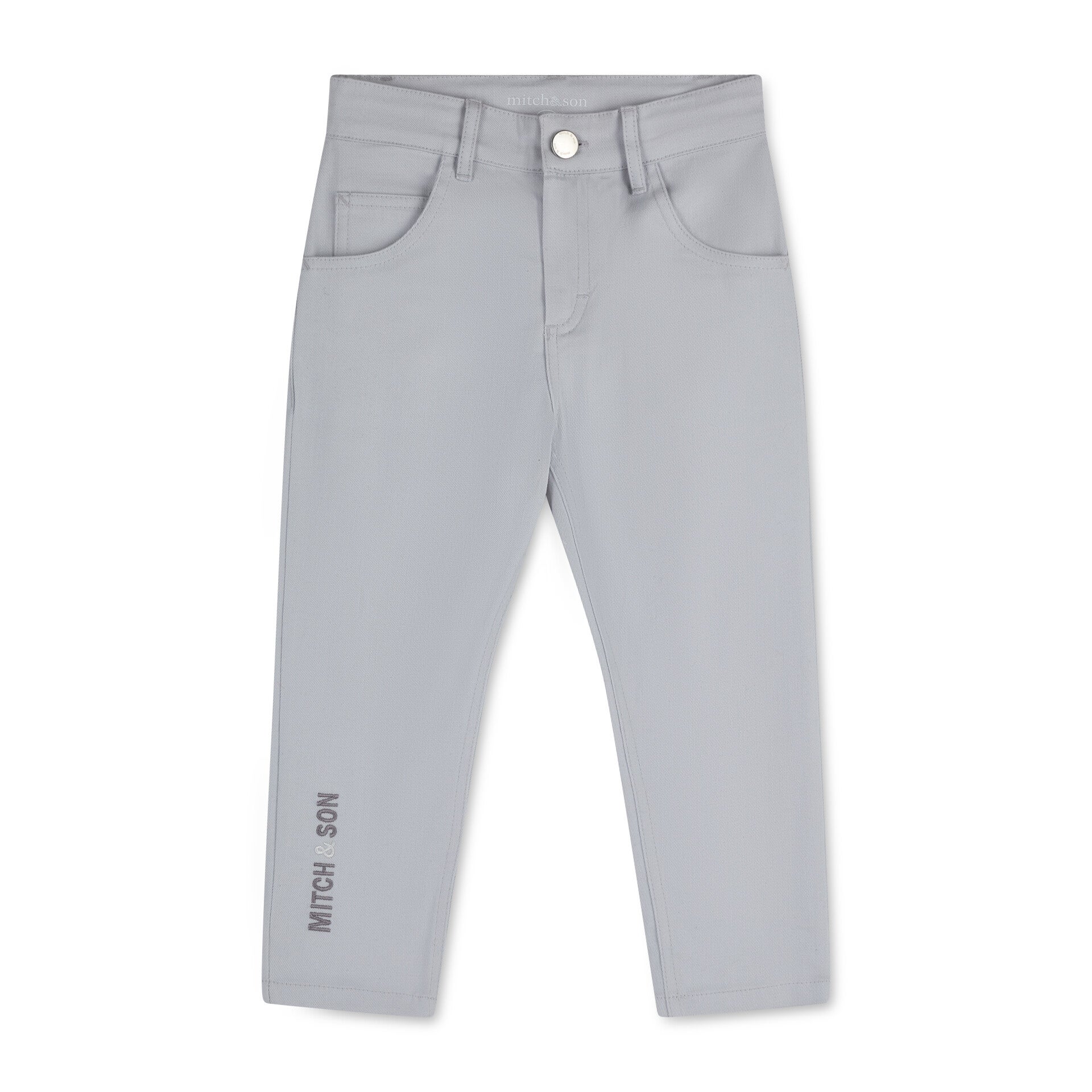 Mitch & Son TRACE grijze twill broek Dynamic grey