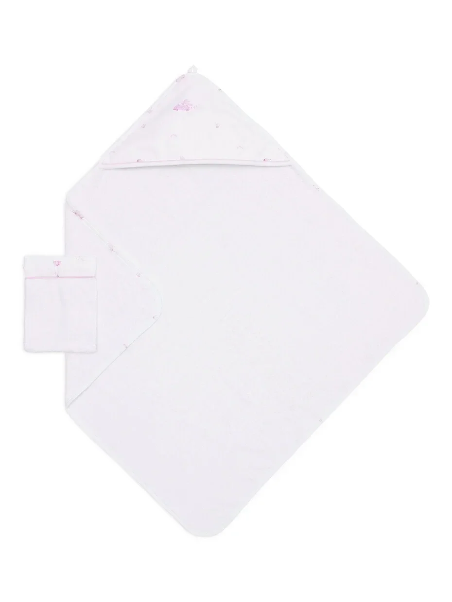 Poetree Pink Dreams Badcape & washandje