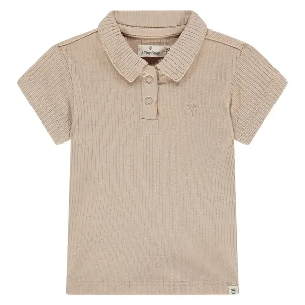 A Tiny Story baby polo beige T-shirt