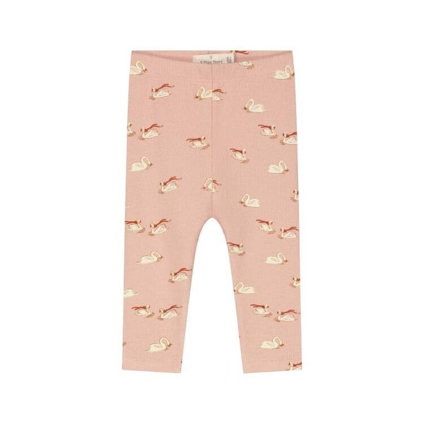 A Tiny Story baby broekje oud roze zwaantjes
