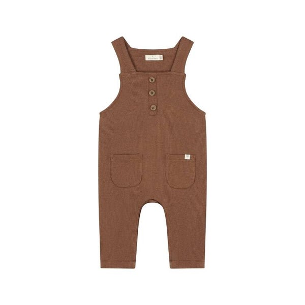 A Tiny Story baby dungaree coffee
