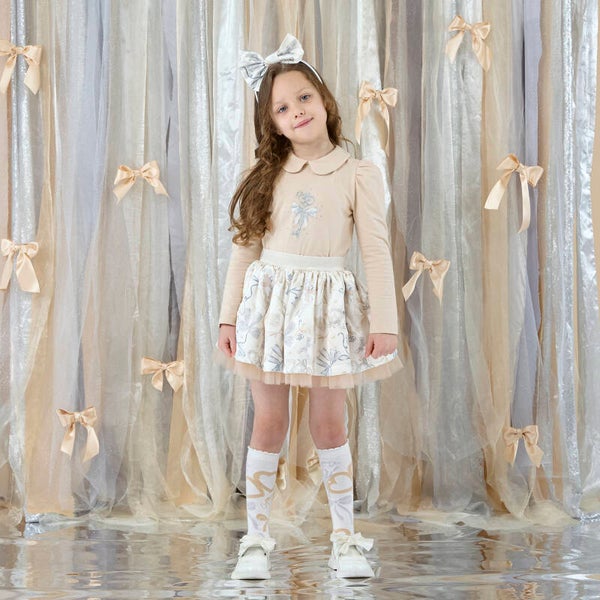 ADee Brie bow print skirt set Eau de Adee