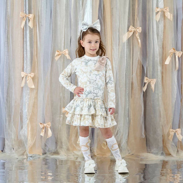 ADee Bailey bow print Jersey dress Eau de Adee