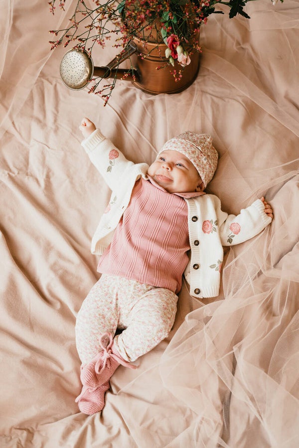 A Tiny Story baby vestje roses 100% katoen