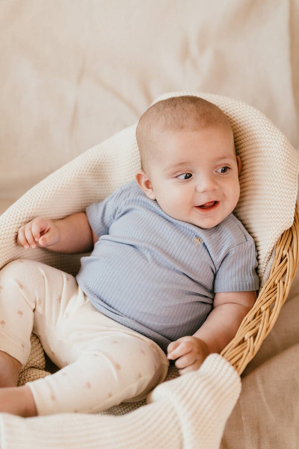 A Tiny Story baby T-shirt light blue