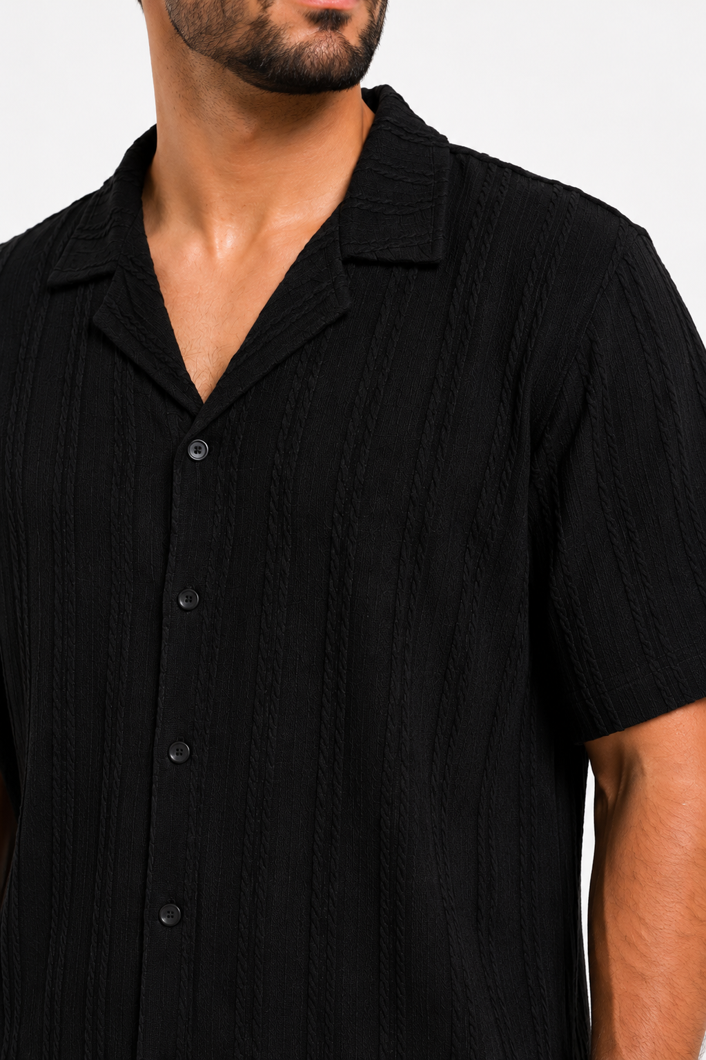 Black textured set