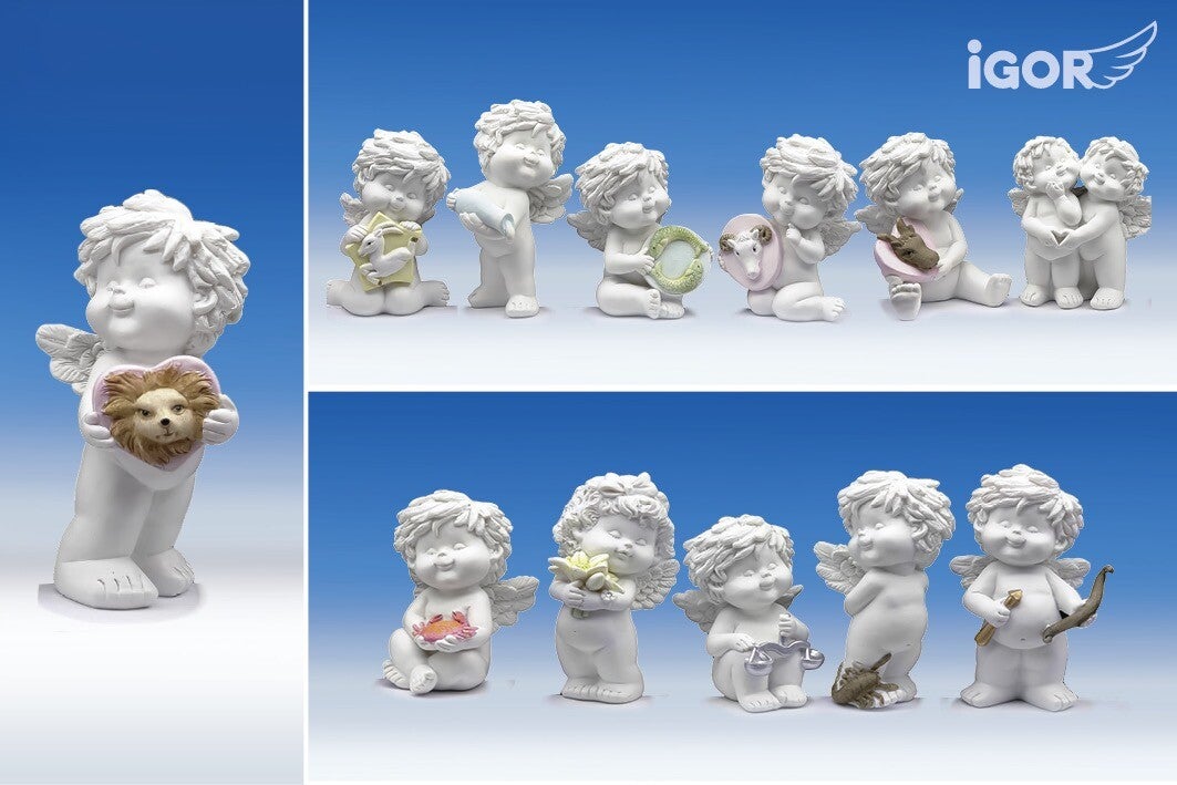 Igor sterrenbeeld wit - gekleurd 10-12,5 cm hoogte