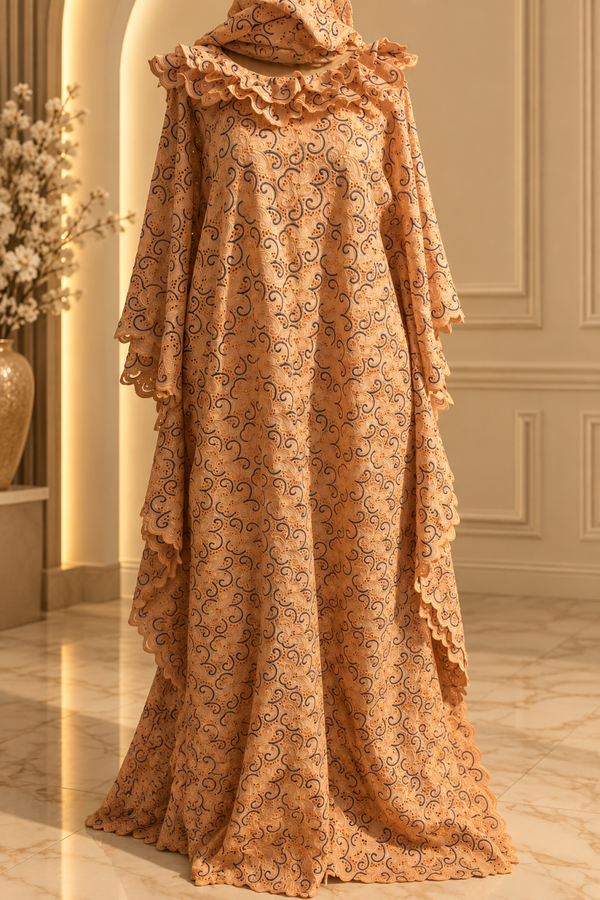 Robe Brodée coton - beige
