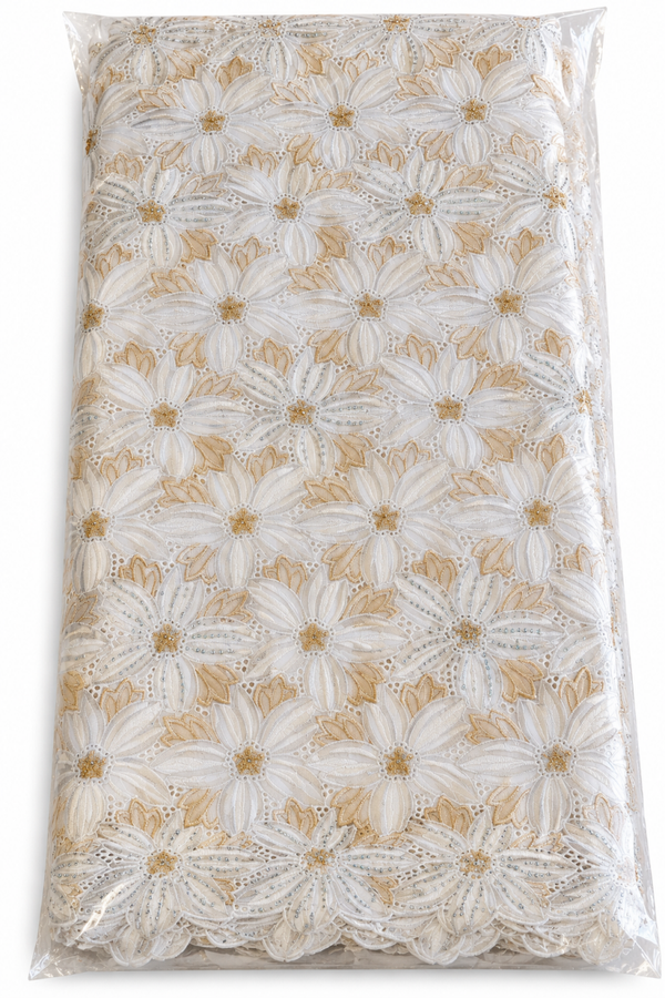 Brodé Autriche Original – Blanc et Doré