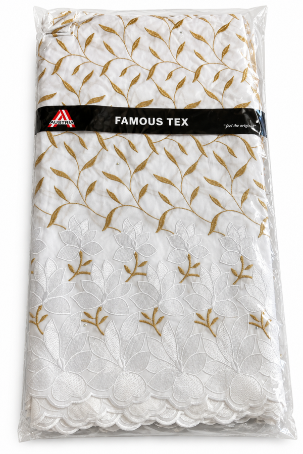 Brodé Autriche Original – Blanc et Doré