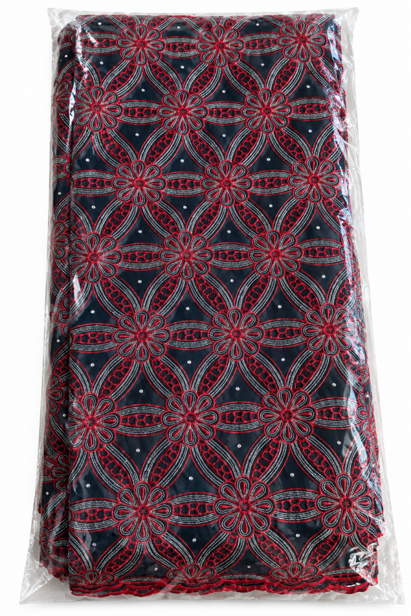 Brodé Autriche Original – Bleu Marine et Rouge