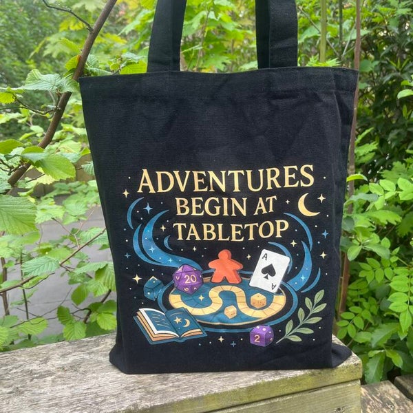 Adventures Begin at Tabletop - Totebag