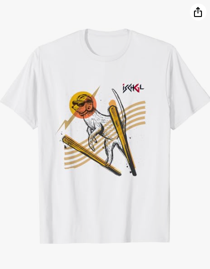 Ischgl T-shirt: Skispringer, Erdmännchen