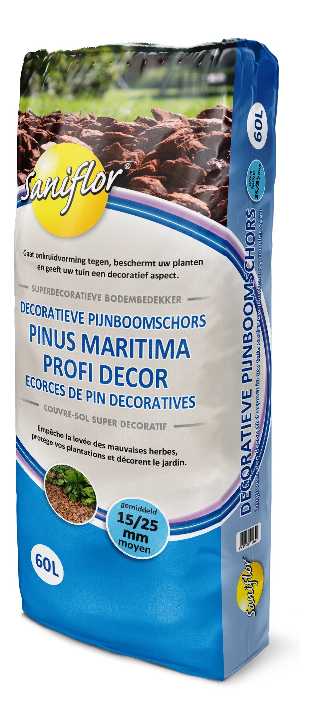 SANIFLOR -Maritieme pijnboomschors 25/35 (60L)