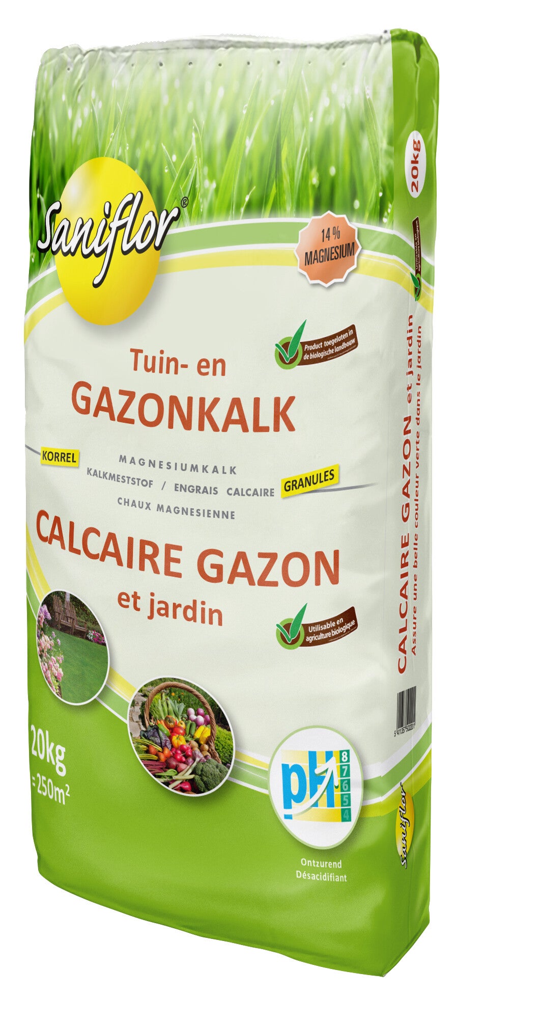 SANIFLOR-TUIN & GAZONKALK 20KG