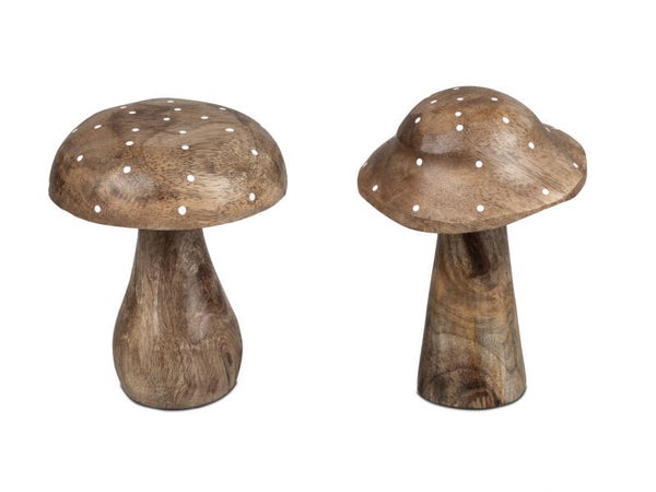 Deko- Pilz Mango-Holz, versch. Ausführungen