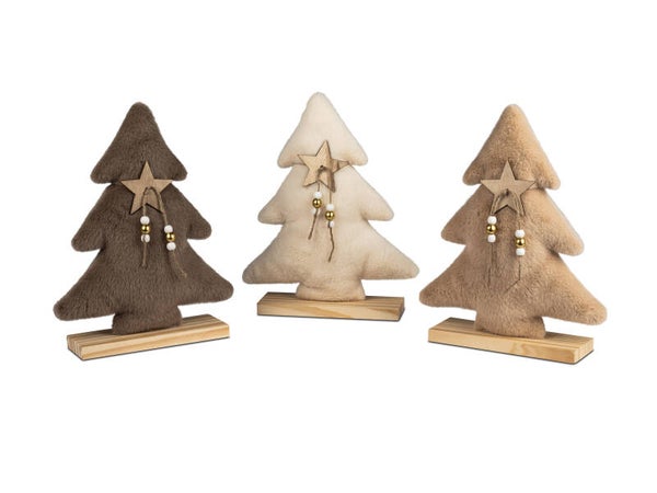 großer Deko-Baum Plüsch mit Stern, FORMANO, versch. Sortzen