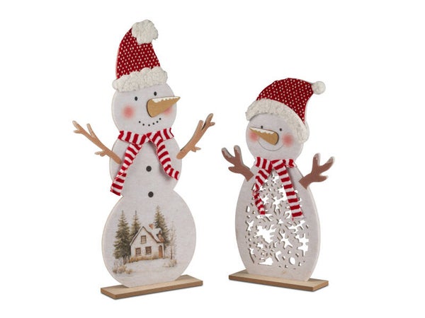 Schneemann aus FILZ,  klein, versch. Ausführungen von FORMANO