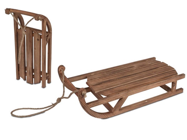 Schlitten- Braun, 20x 45 cm, Holz von FORMANO