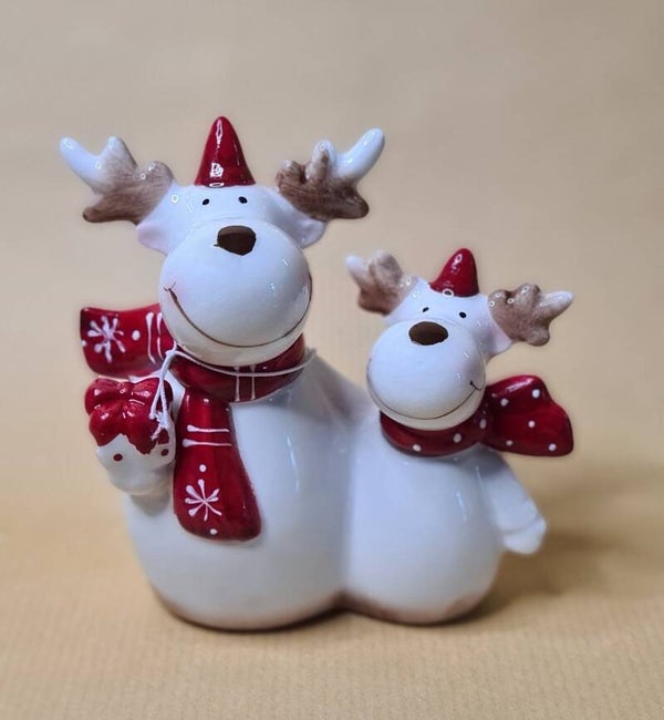 Winterfigur "2 Rentiere"