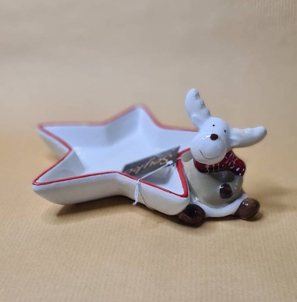 Weihnachtsfigur "Rentier" Keksschale