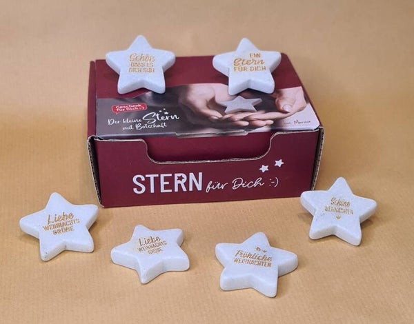 Wunschsterne mit versch. Weihnachtswünschen