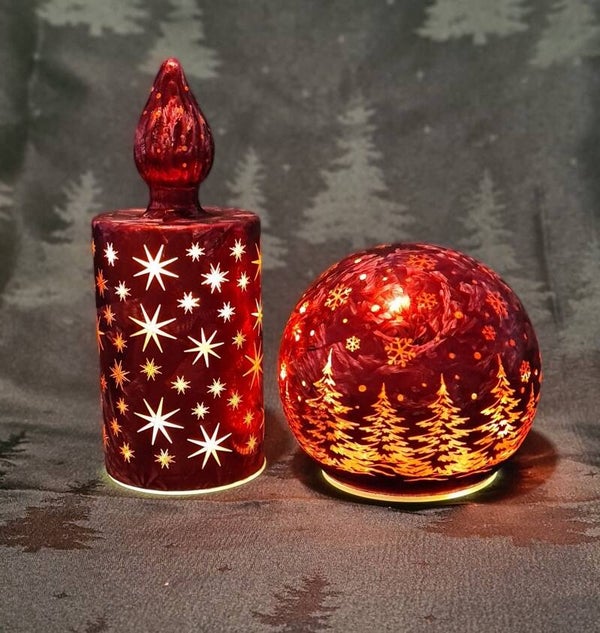 LED-Lichter, frosty-rot  - versch. Design