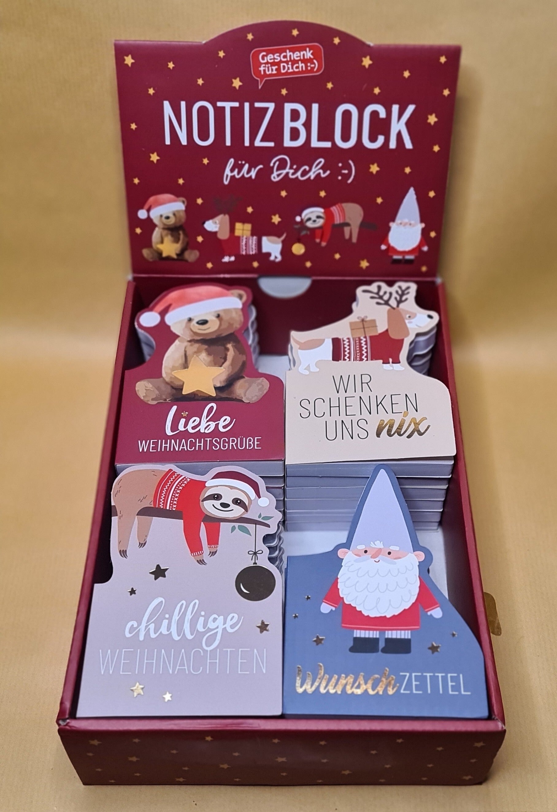 Notizblöcke versch. Weihnachtsmotive