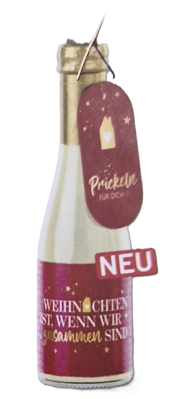 Sektfläschchen "Prickeln"  - versch. Weihnachtsmotive