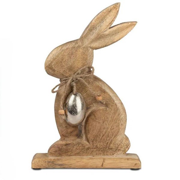 Osterfigur "Hase mit Ei"