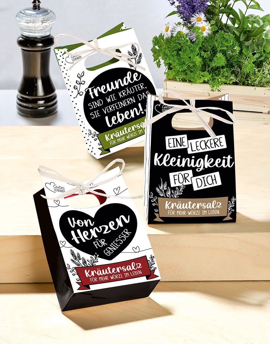 Geschenktütchen mit Gewürz "Kräuter", versch. Sorten