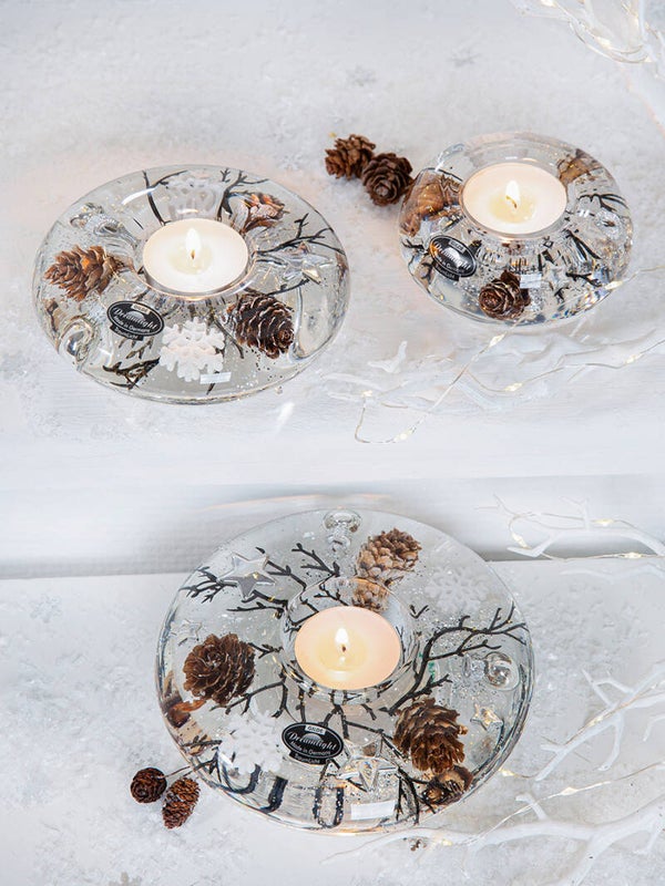 Dreamlight, Teelichtleuchter Ufo Medium "Winter Story"