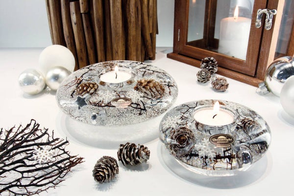 Dreamlight, Teelichtleuchter Ufo Mini "Winter Story"