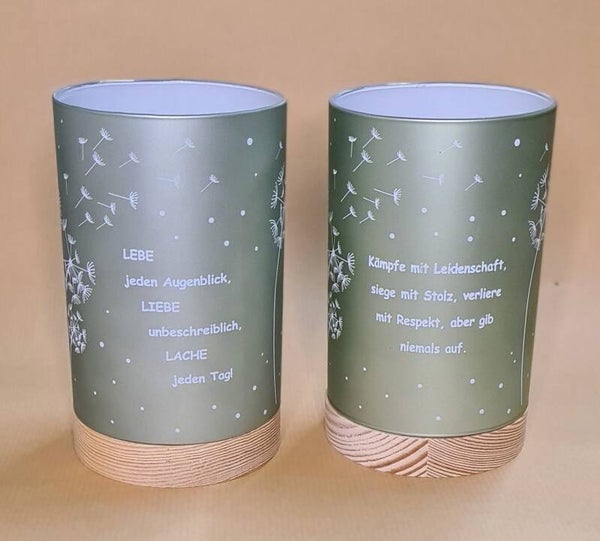 Deko-Licht "Blumenwiese" mit Botschaft, LED mit Timer
