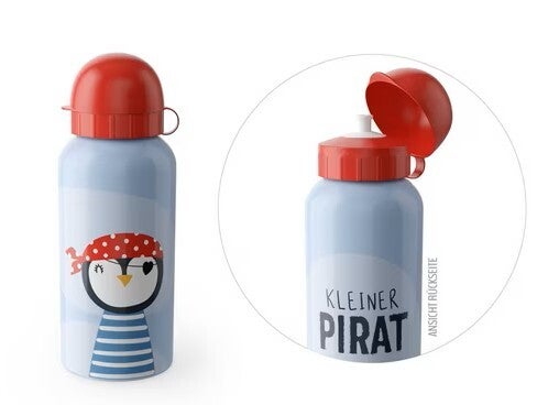 Pinguin der Pirat - Trinkflasche