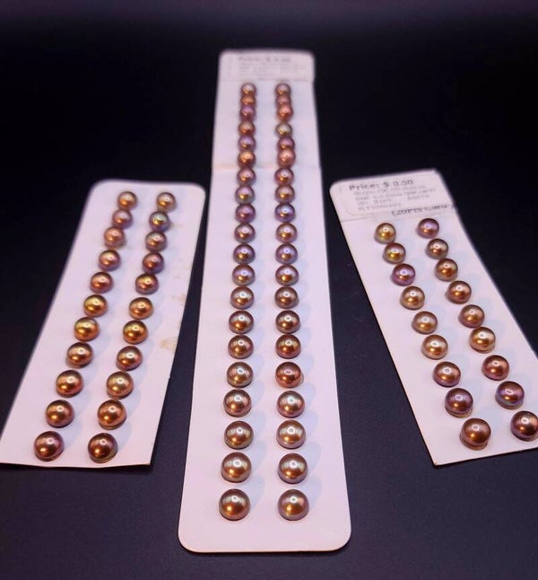 Button Pearls ~ Half-drilled