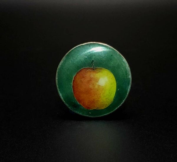 Enameled Apple Cloisonne