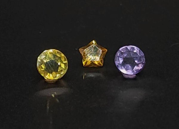 Golden Citrine & Amethyst Gems (sold as a set)