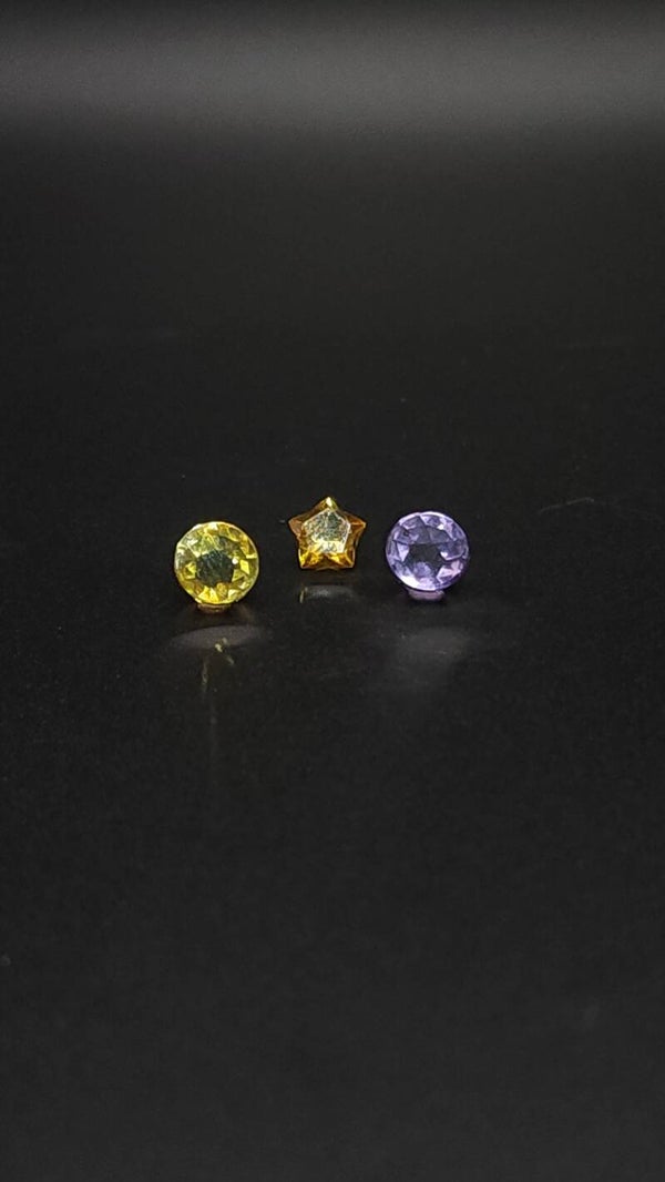 Golden Citrine & Amethyst Gems (sold as a set)