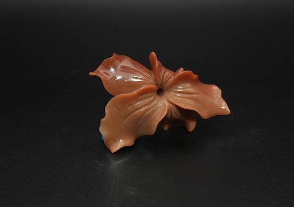Red Jasper Flower ~ Carved