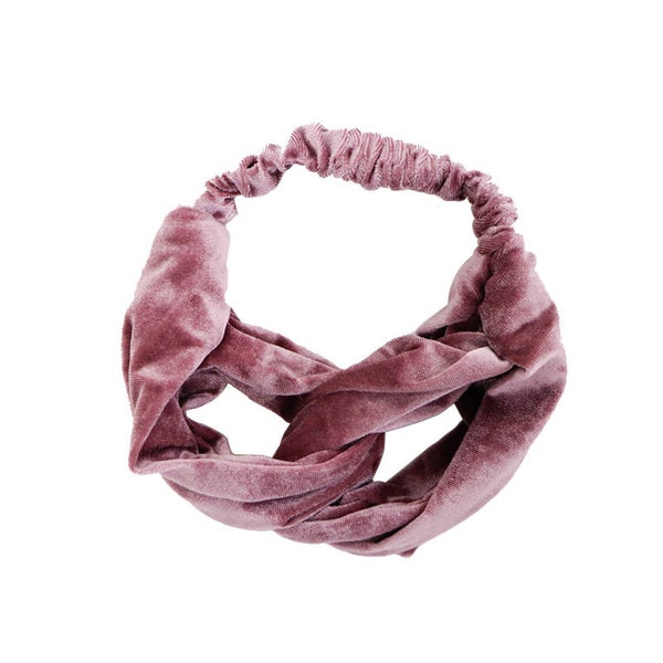 Velvet Headband Oud Roze